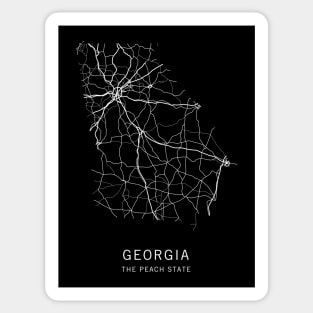 Georgia State Road Map Sticker